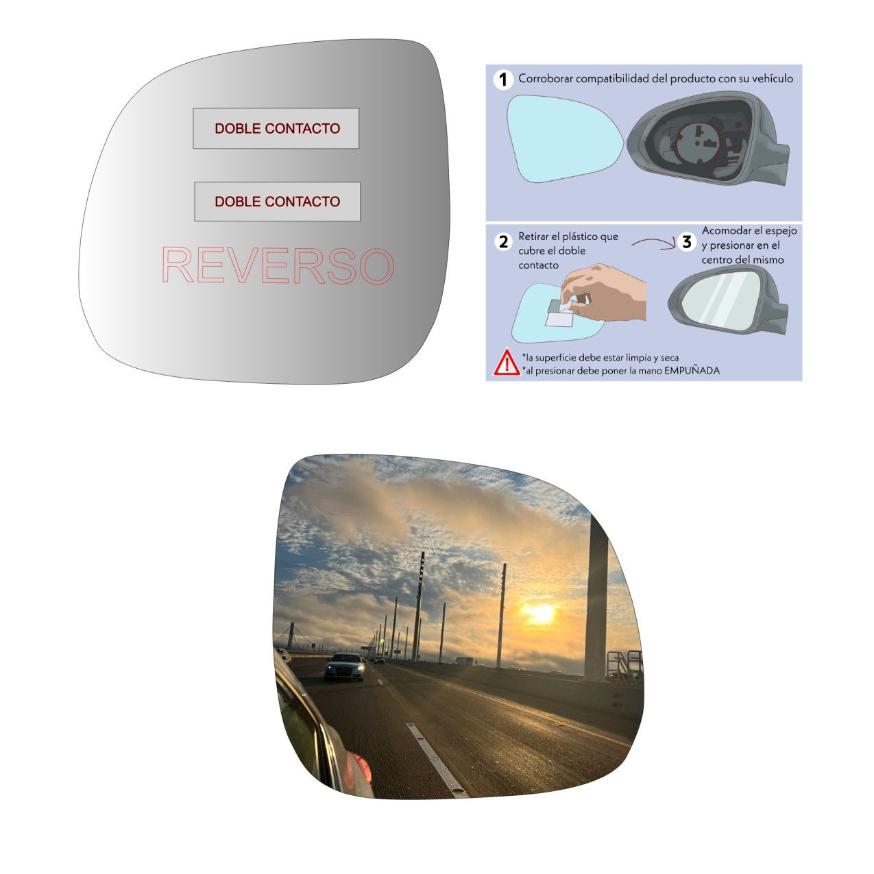 Volkswagen Transporter 2010-2023 espejo retrovisor Alternativo