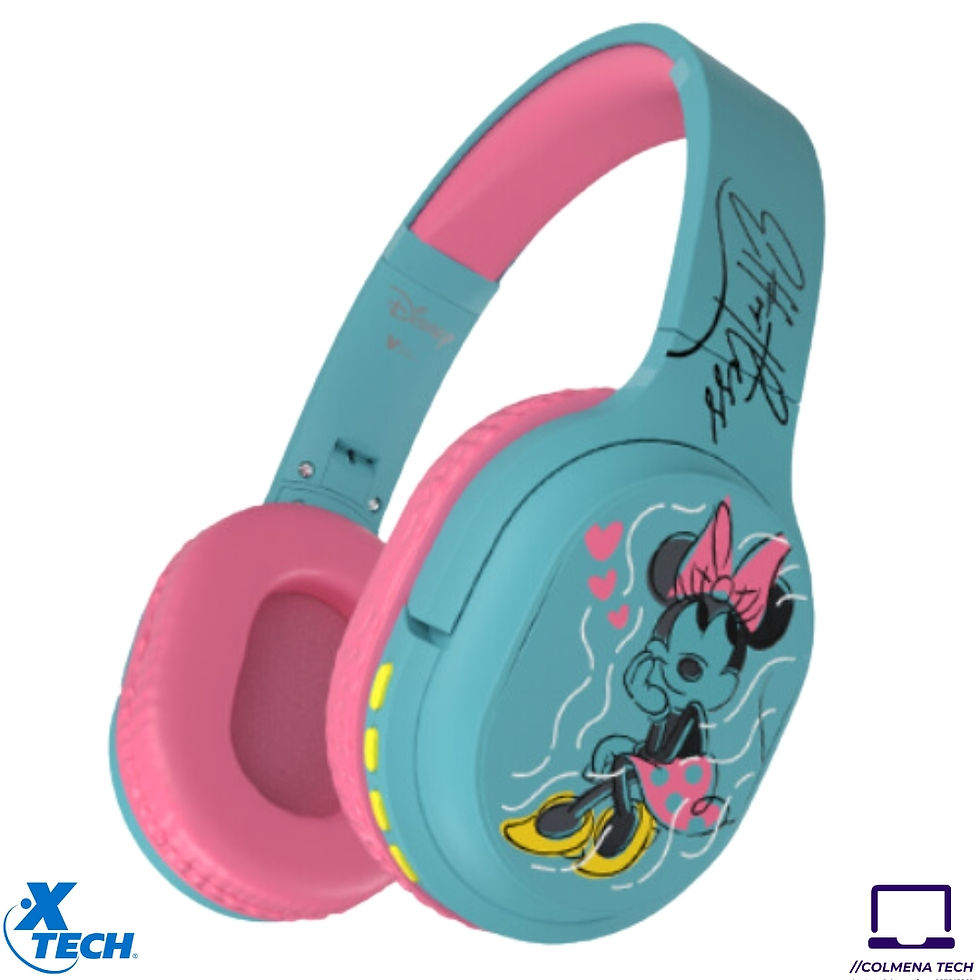Audifonos XTech Inalambricos Bluetooth Minnie Mouse XTH-D660MM para niñas vista del lado izquierdo