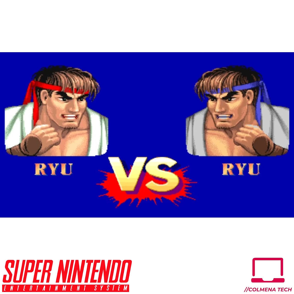 Miniatura: Cartucho Super Nintendo Retro SNES Street Fighter 2 Champion Edition vista pelea espejo