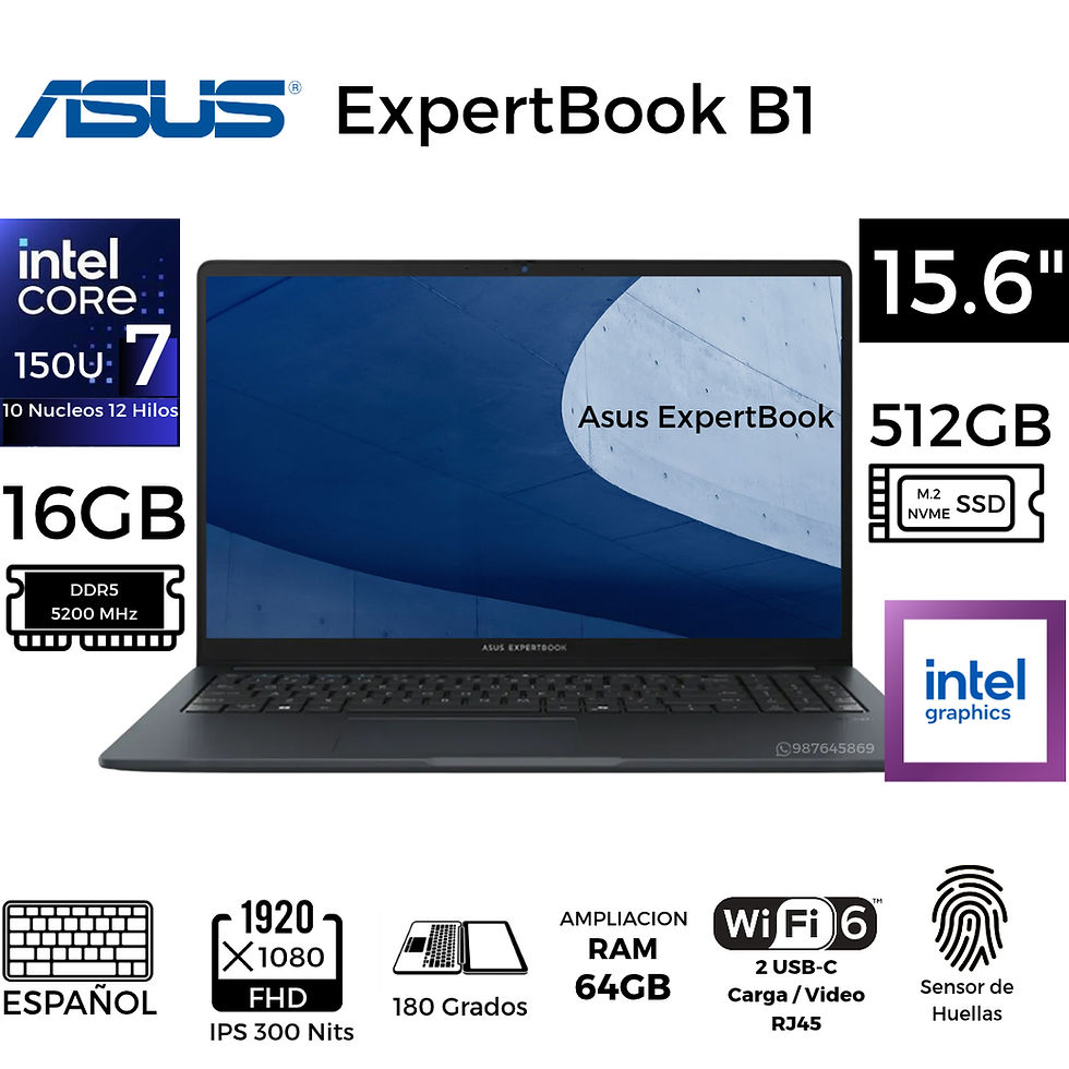 LAPTOP ASUS COREI7 150U EXPERTBOOK B1 B1503CVA-S79346 90NX0801-M0ASX0 199291608061