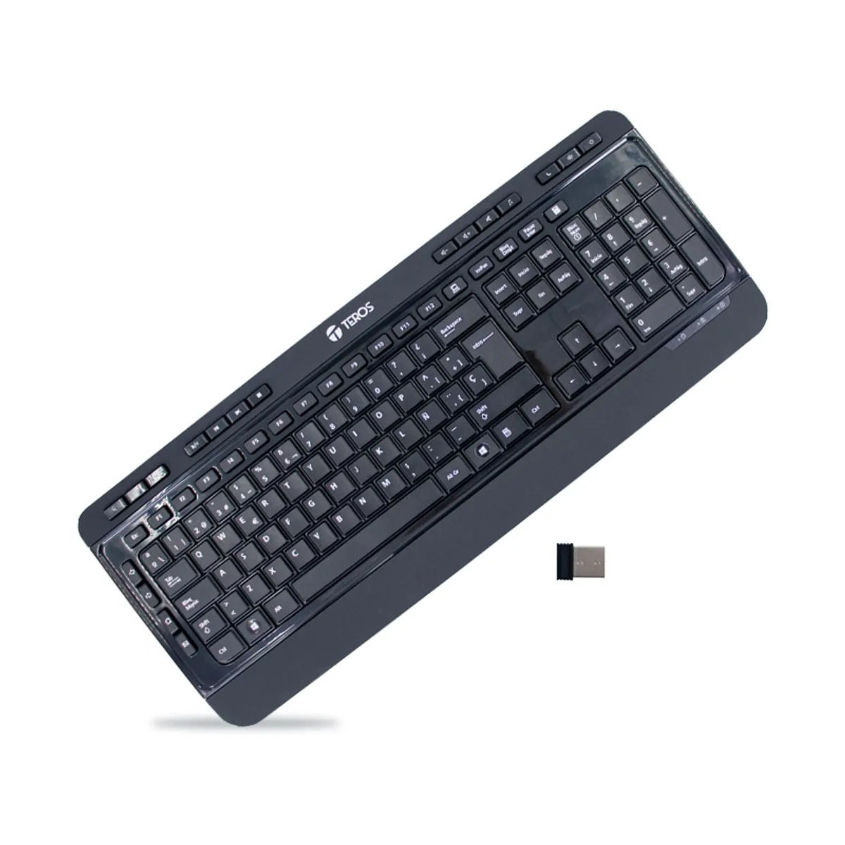Teclado Inalambrico Teros 74CS Ejecutivo Español Ergonomico Multimedia