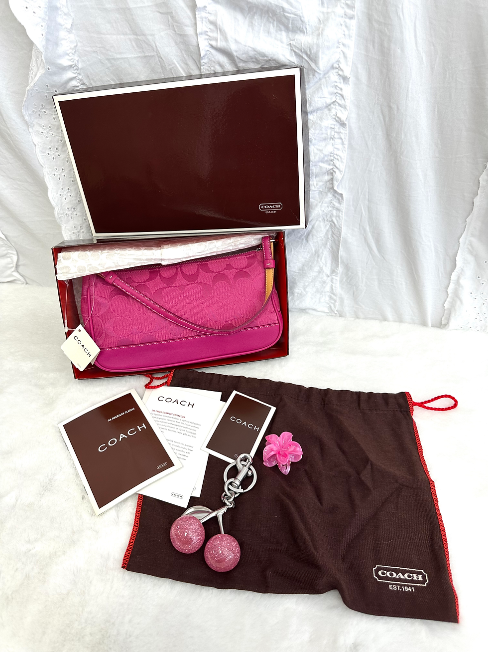 Thumbnail: 2004 Vintage Coach Hot Pink Demi