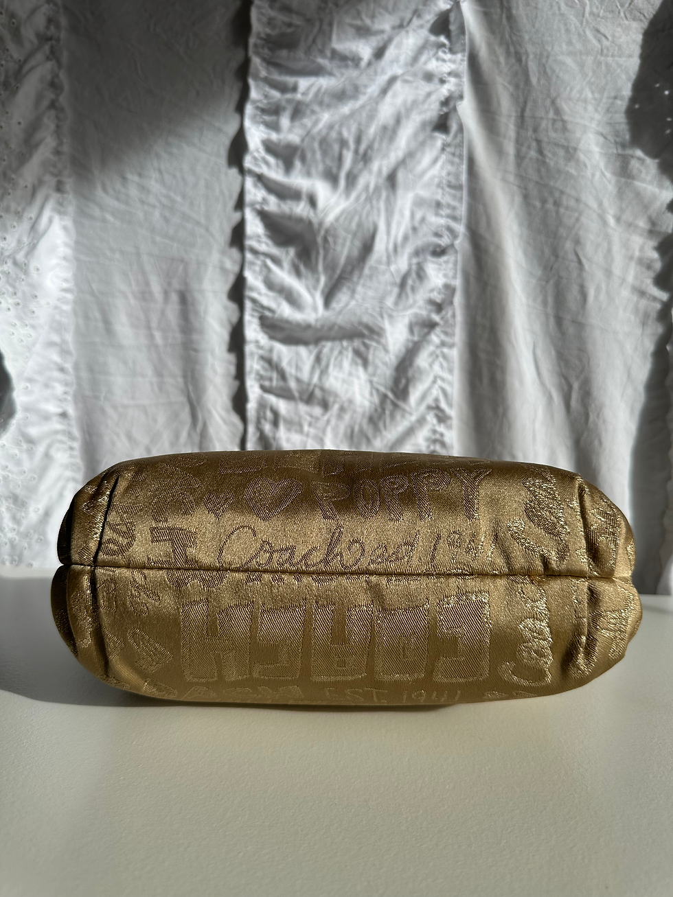 Thumbnail: Y2K Coach Gold Poppy Shoulder Bag
