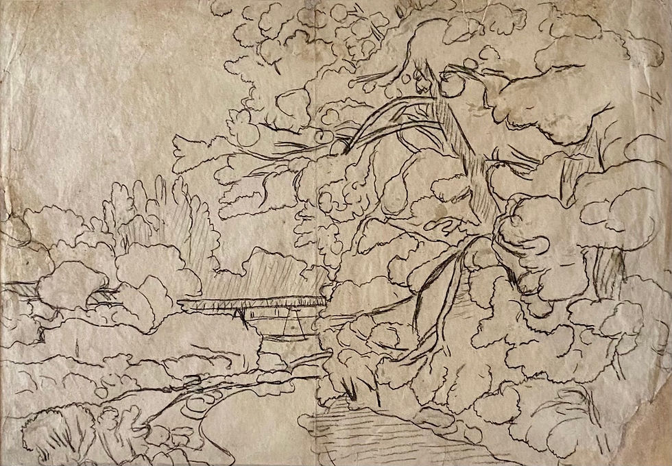 Boceto. Niños bañandose en el rio (c. 1910)