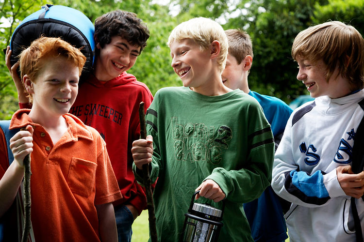 Group of Friends Going on Excursion