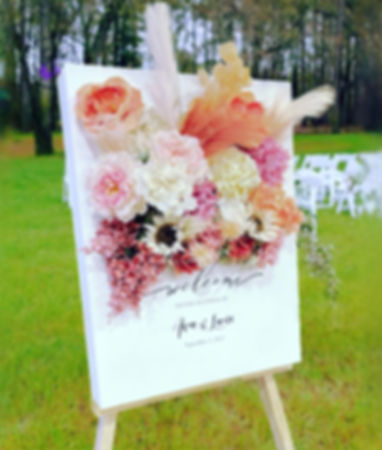 wedding flower box sign