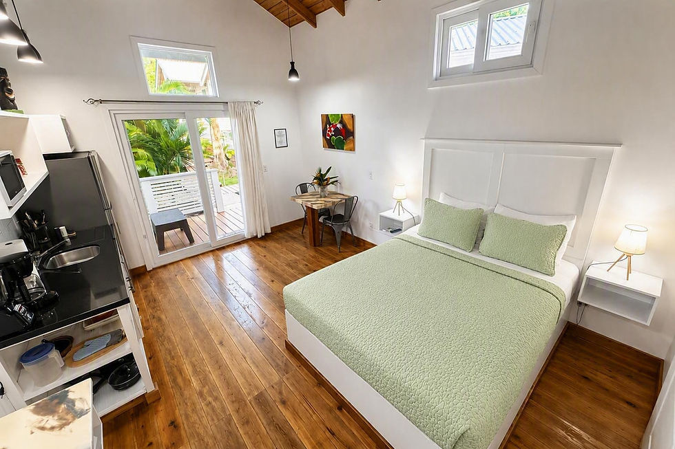 Private Casita bedroom with garden patio access at Anantasun