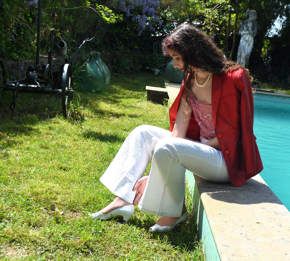 Thumbnail: 100% Silk Vintage Ralph Lauren Blazer red
