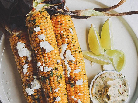 Original Recipe: Grilled corn with lime, chilli, coriander and feta