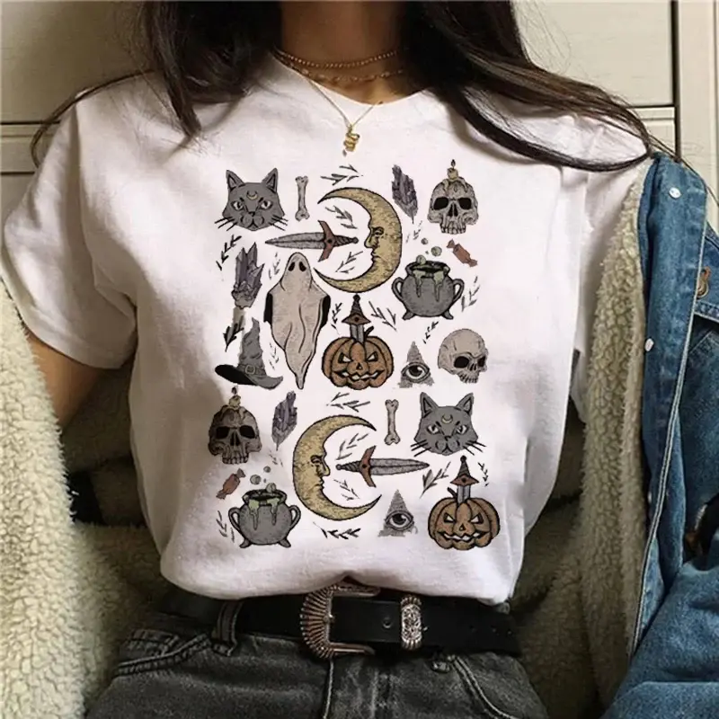 Thumbnail: Women's Magic Witch Horror Halloween Harajuku Graphic Costume T Shirt