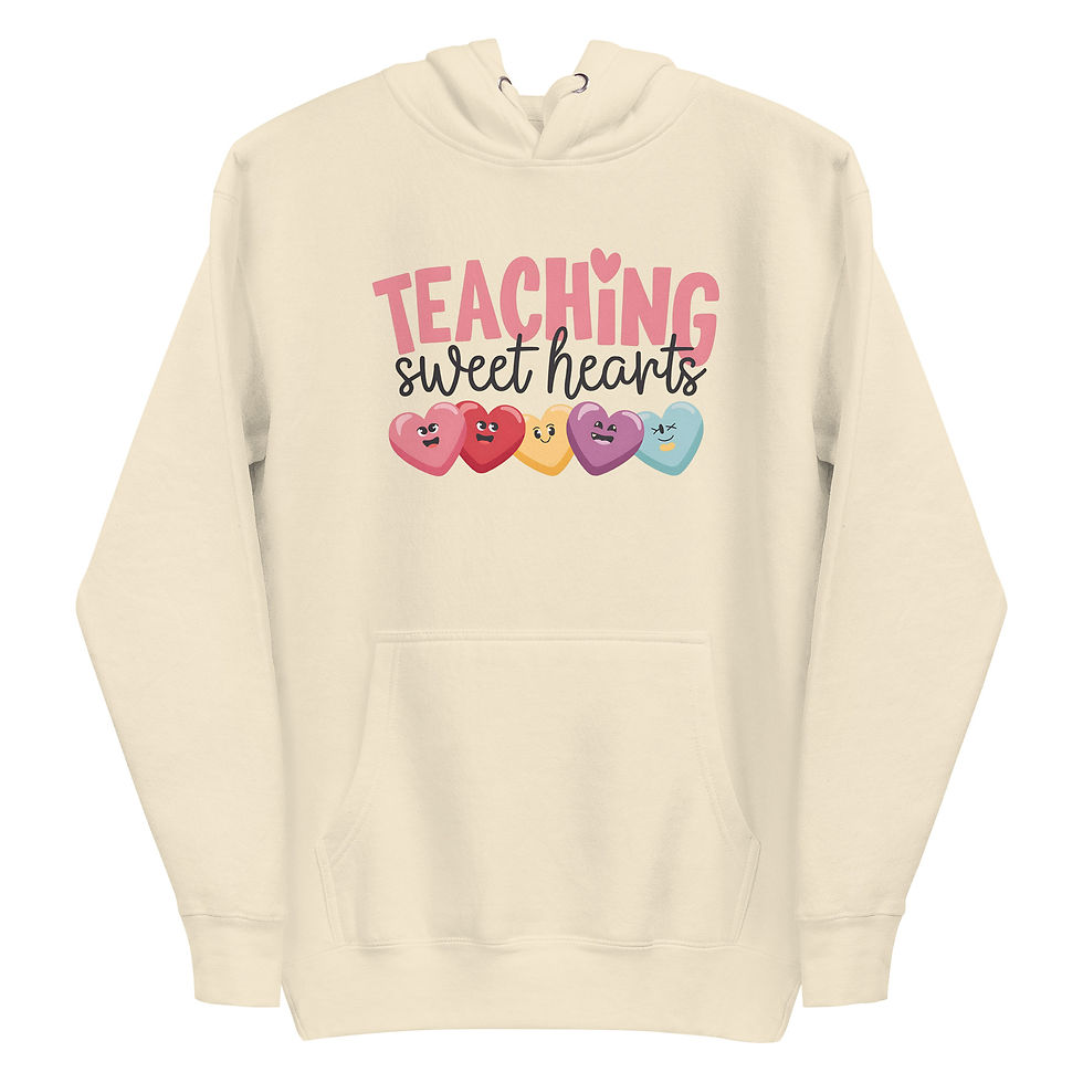 Thumbnail: Teaching SweetHeart's Conversation Heart Sweatshirt Valentines Hoodie