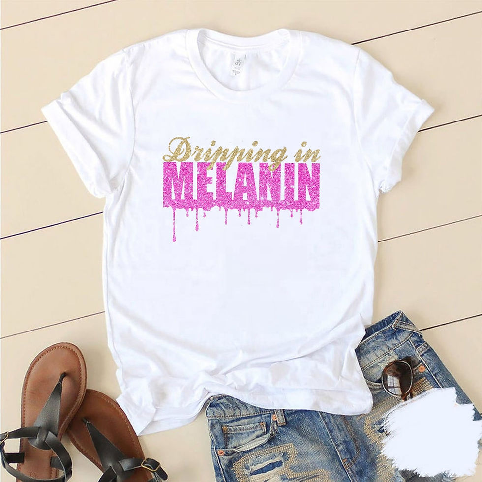 Dripping in Melanin Graphic Motivational T Shirt