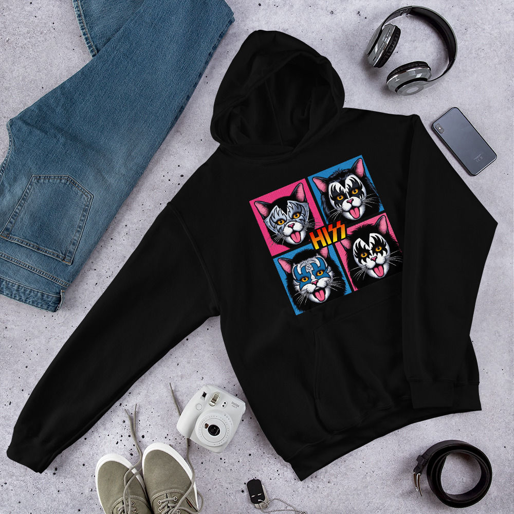 Meowtallica Graphic Cat Adult hoodie