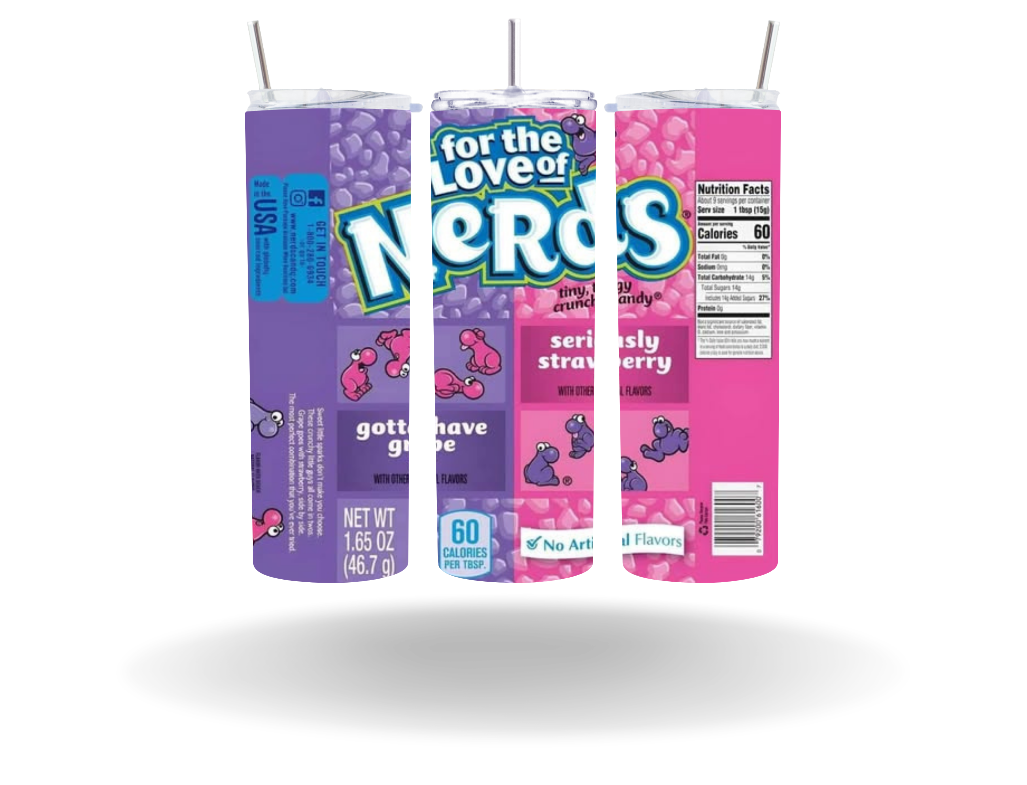 Nerds candy inspired 20oz tumbler