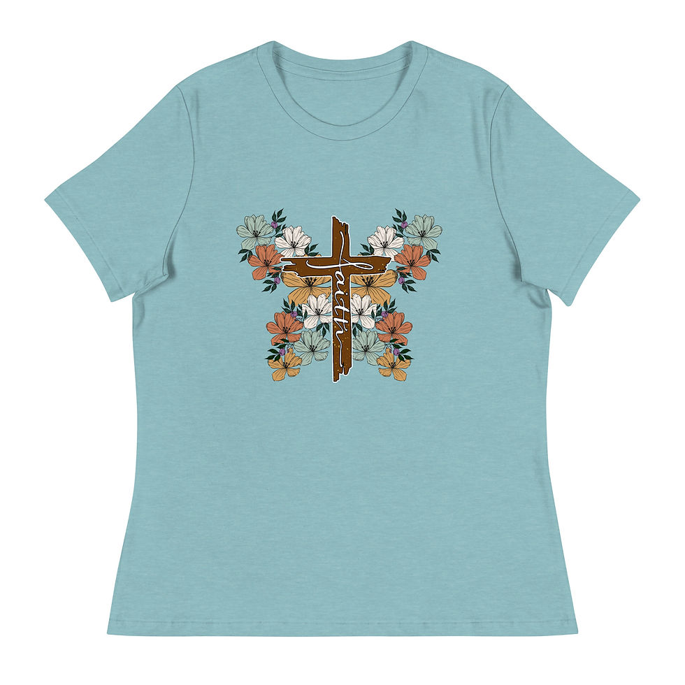 Thumbnail: Women's motivational Faith Butterfly Relaxed fit T-Shirt