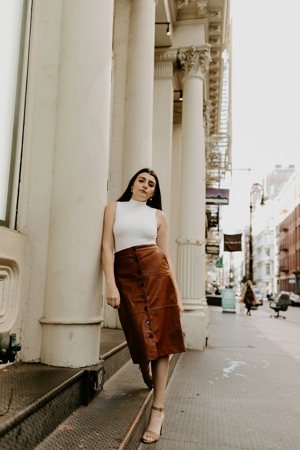 Pleated Midi Skirt