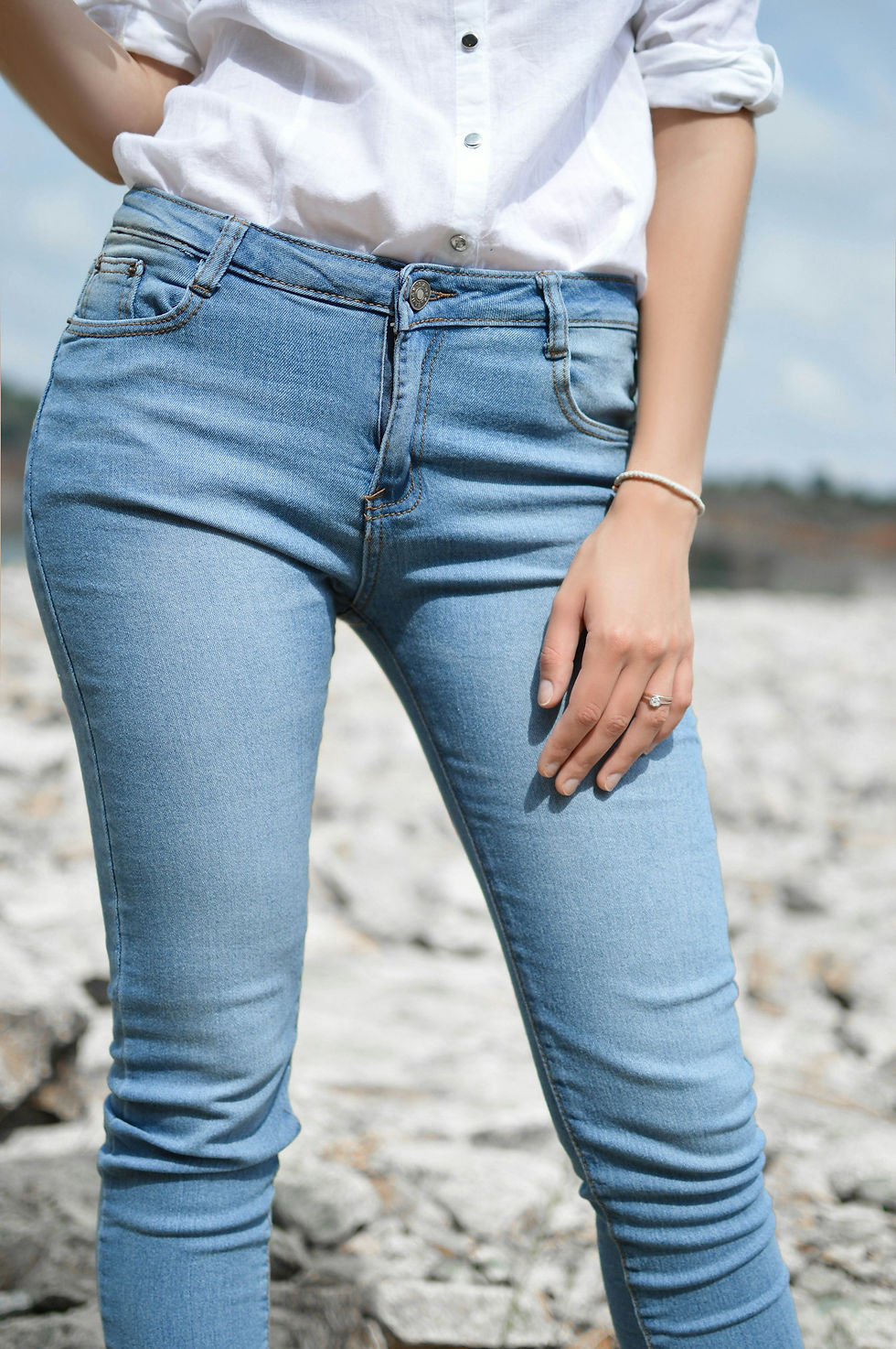 High-Waist Straight-Leg Jeans