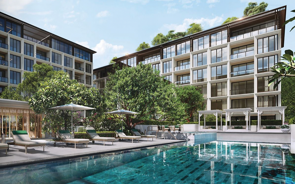 Бассейн и здания The Residences at InterContinental Phuket Resort