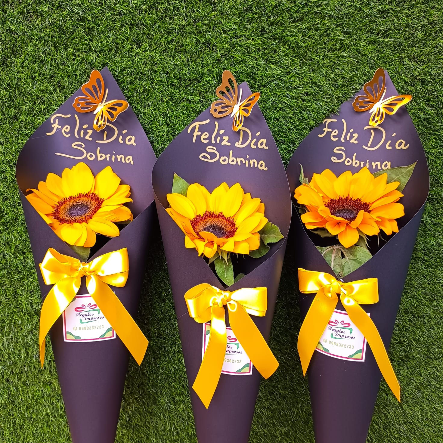 Cono de Girasol x3