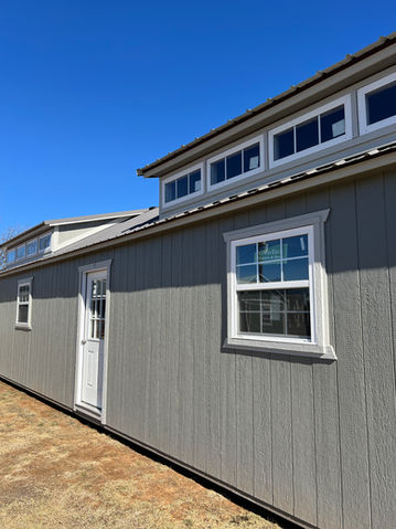 14x44 Derksen side cabin with dormer windows