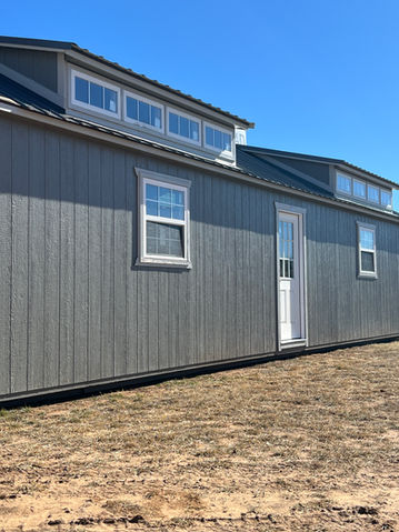 14x44 Derksen side cabin with dormer windows