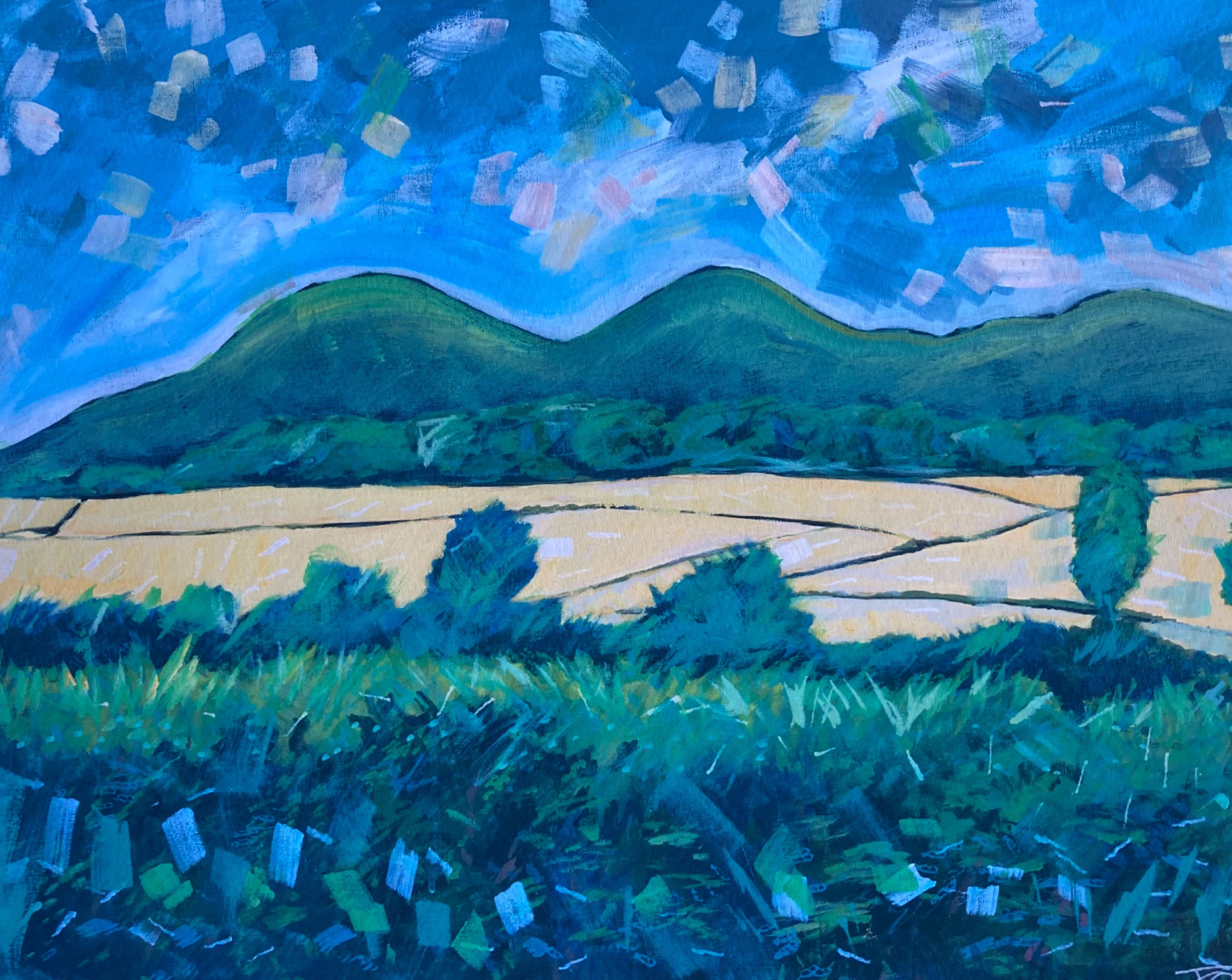 "The Breiddens" Giclee Print 8 x 10 inch +- contemporary landscape
