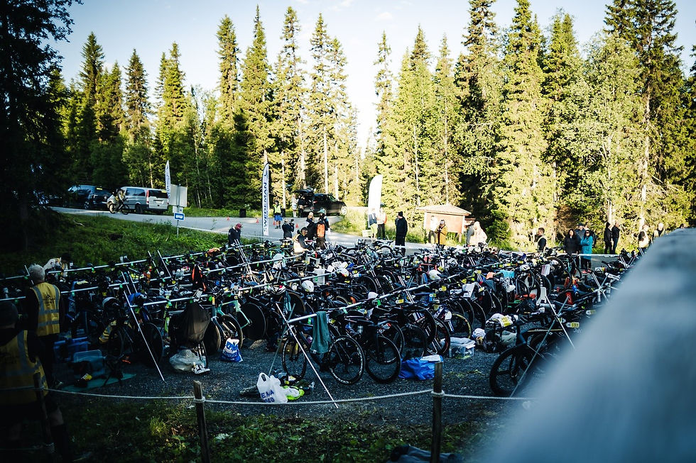 T1 De wisselzone naar het fietsen