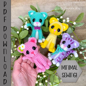Mini Sitting Cat crochet pattern