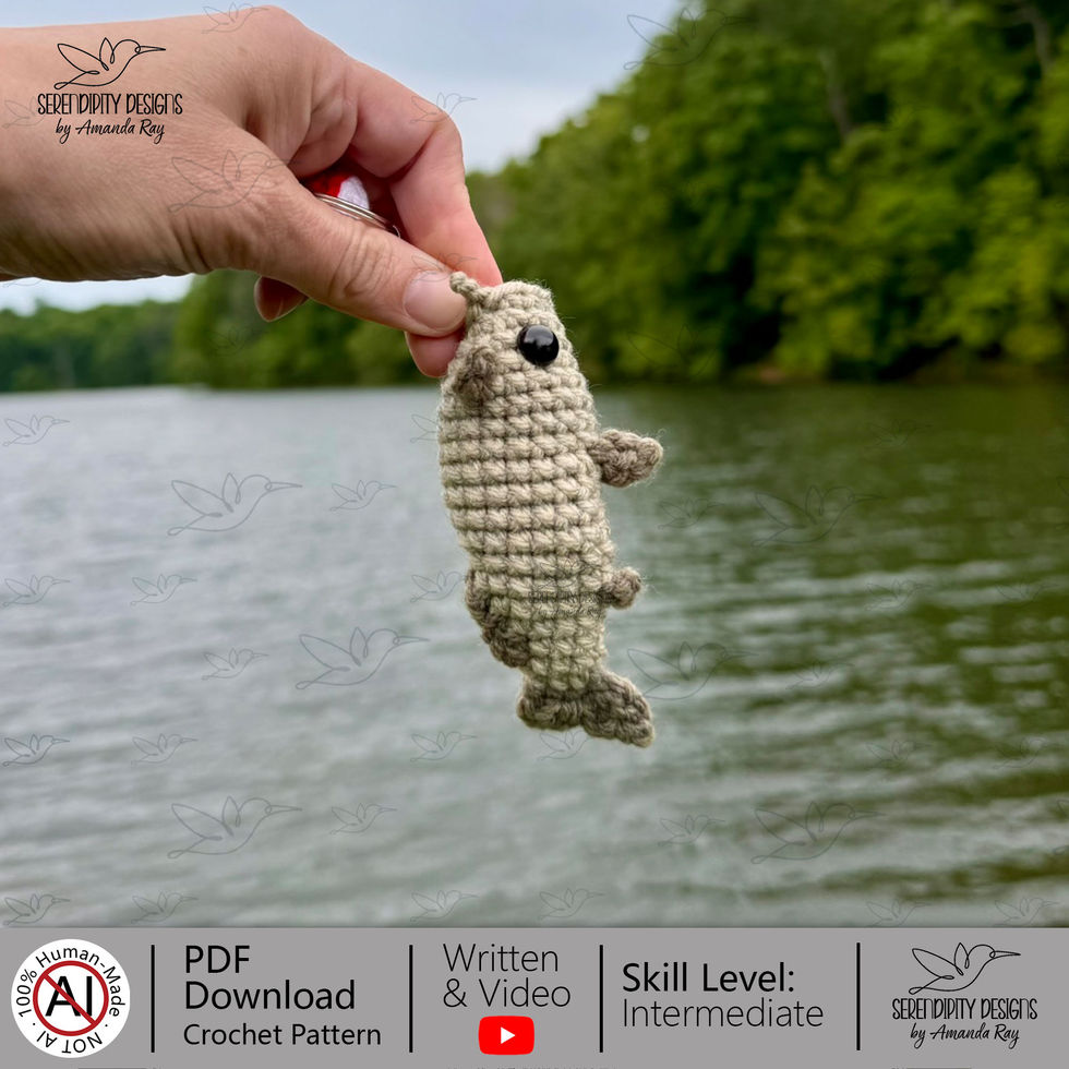 Cody the Catfish Crochet Pattern Keychain Ornament