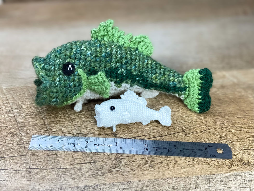 Largemouth Bass amigurumi crochet pattern