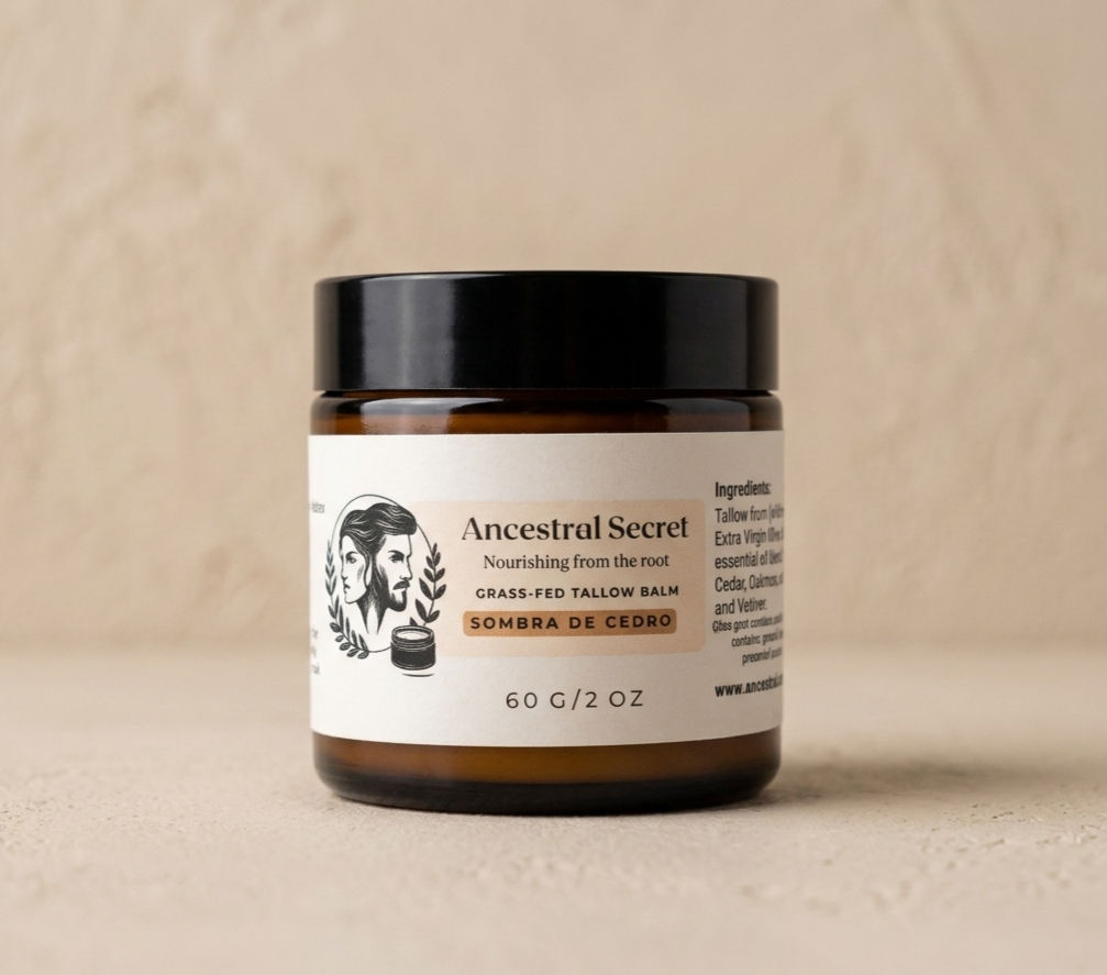 Sombra de Cedro Natural Tallow Balm for Men | Cedarwood, Geranium & Oak