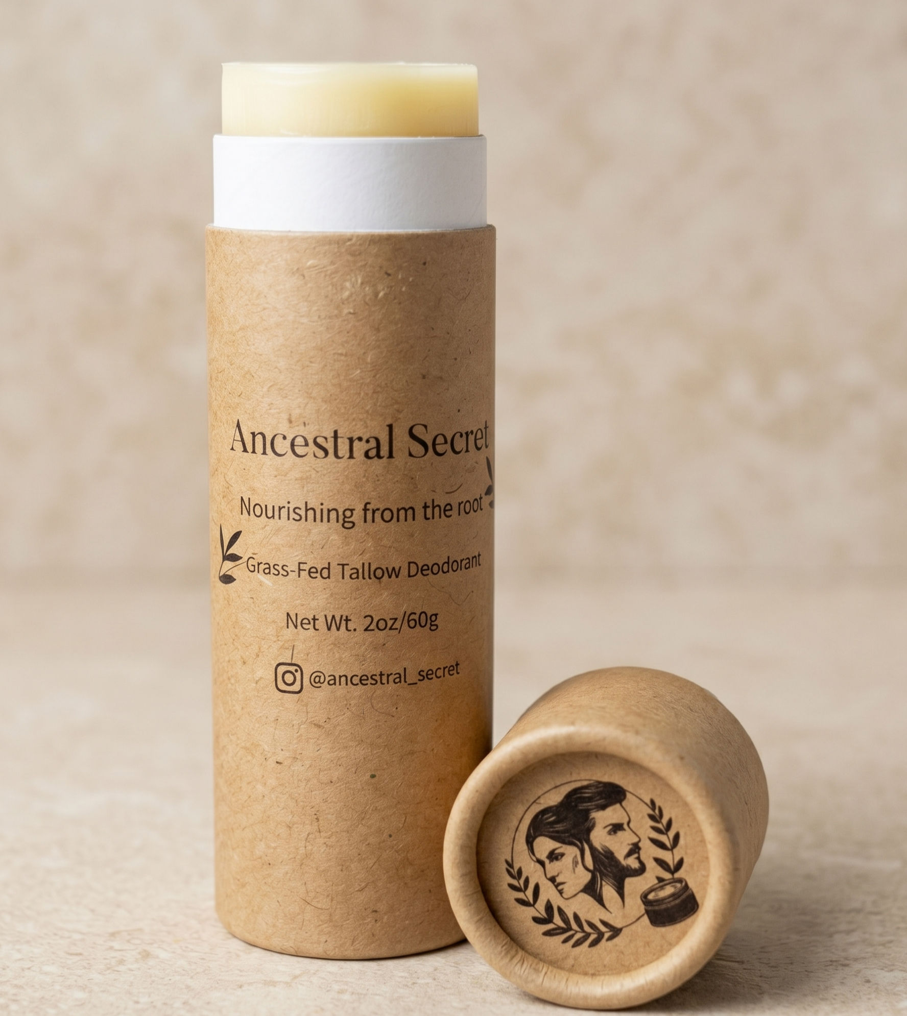 Natural Tallow Deodorant – Fresh Lemongrass & Mineral Protection
