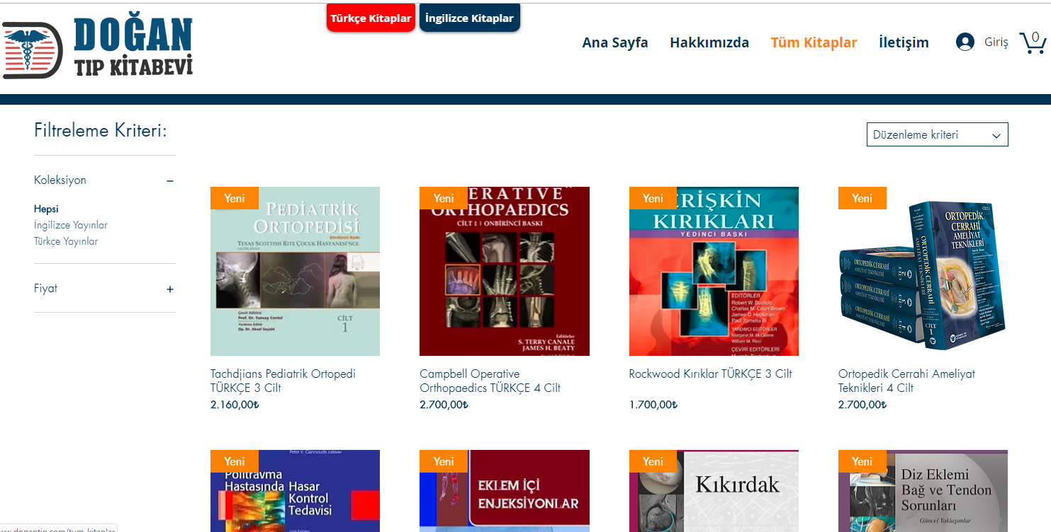 Ortopedi Tum Kitaplar Dogan Tip Kitabevi