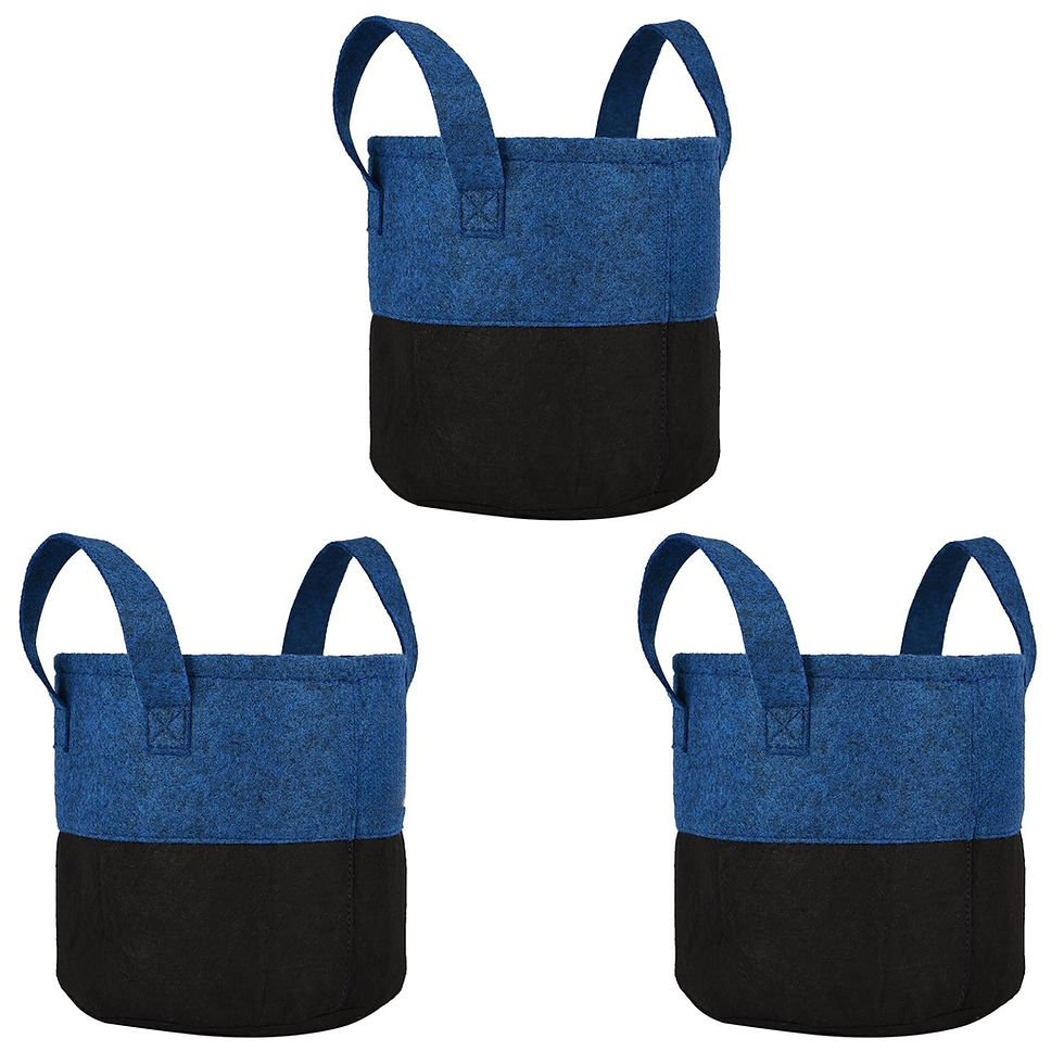 Thumbnail: HYK MART Geo Fabric Grow Bags UV Treated Gardening Cotton Pots Pack of 3,10 X 10