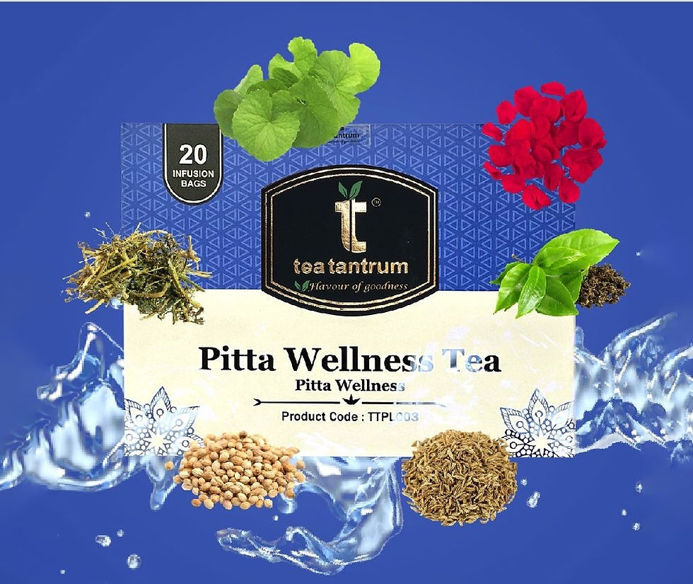 Thumbnail: Tea Tantrum Pitta Wellness Tea – 20 Infusion Bags | Herbal Pyramid Tea Bags