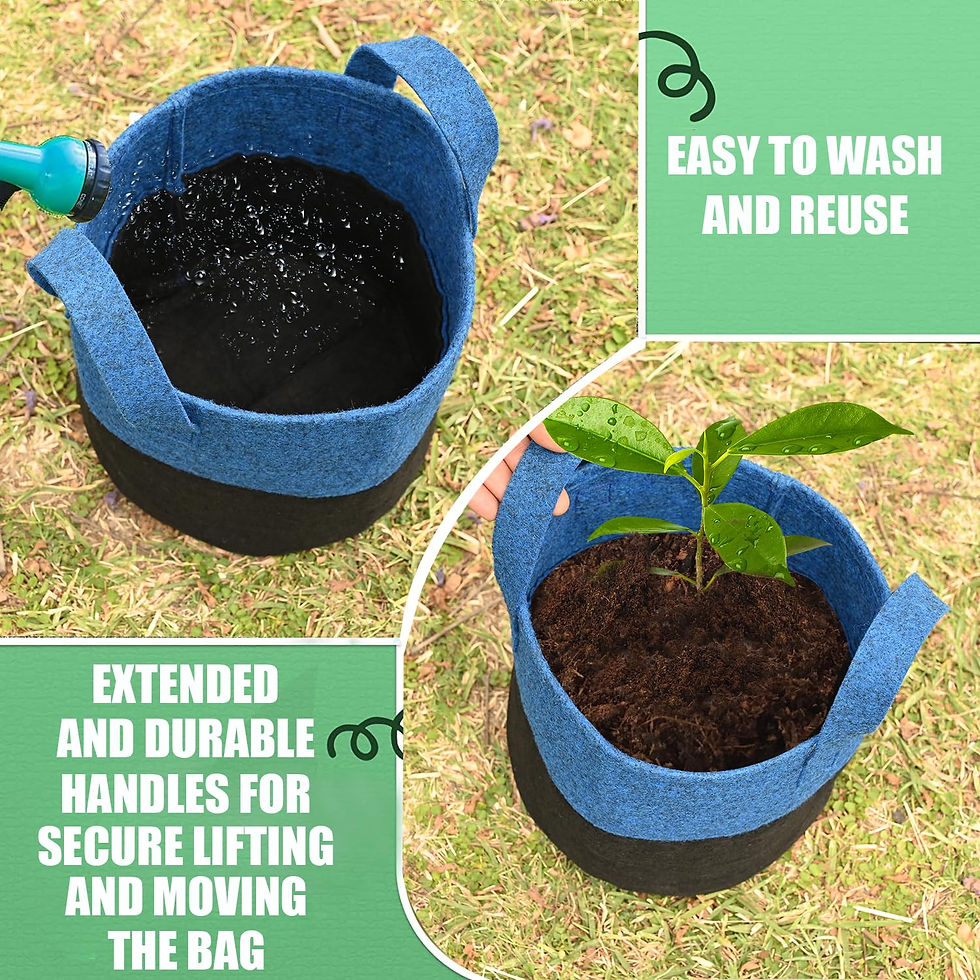 Thumbnail: HYK MART Geo Fabric Grow Bags UV Treated Gardening Cotton Pots Pack of 3,10 X 10