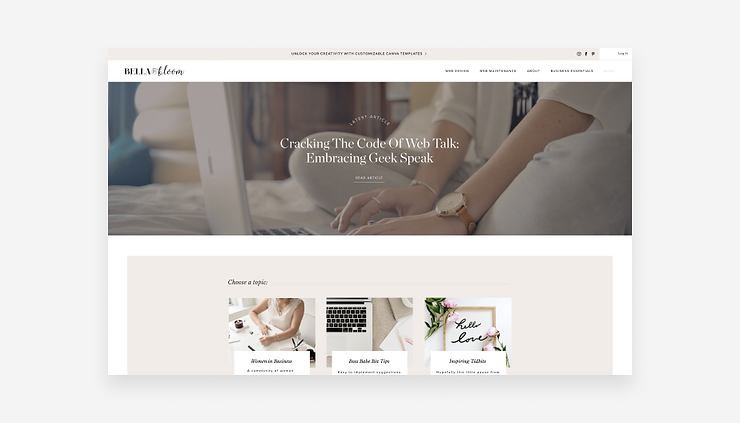 Bella & Bloom - best blog examples