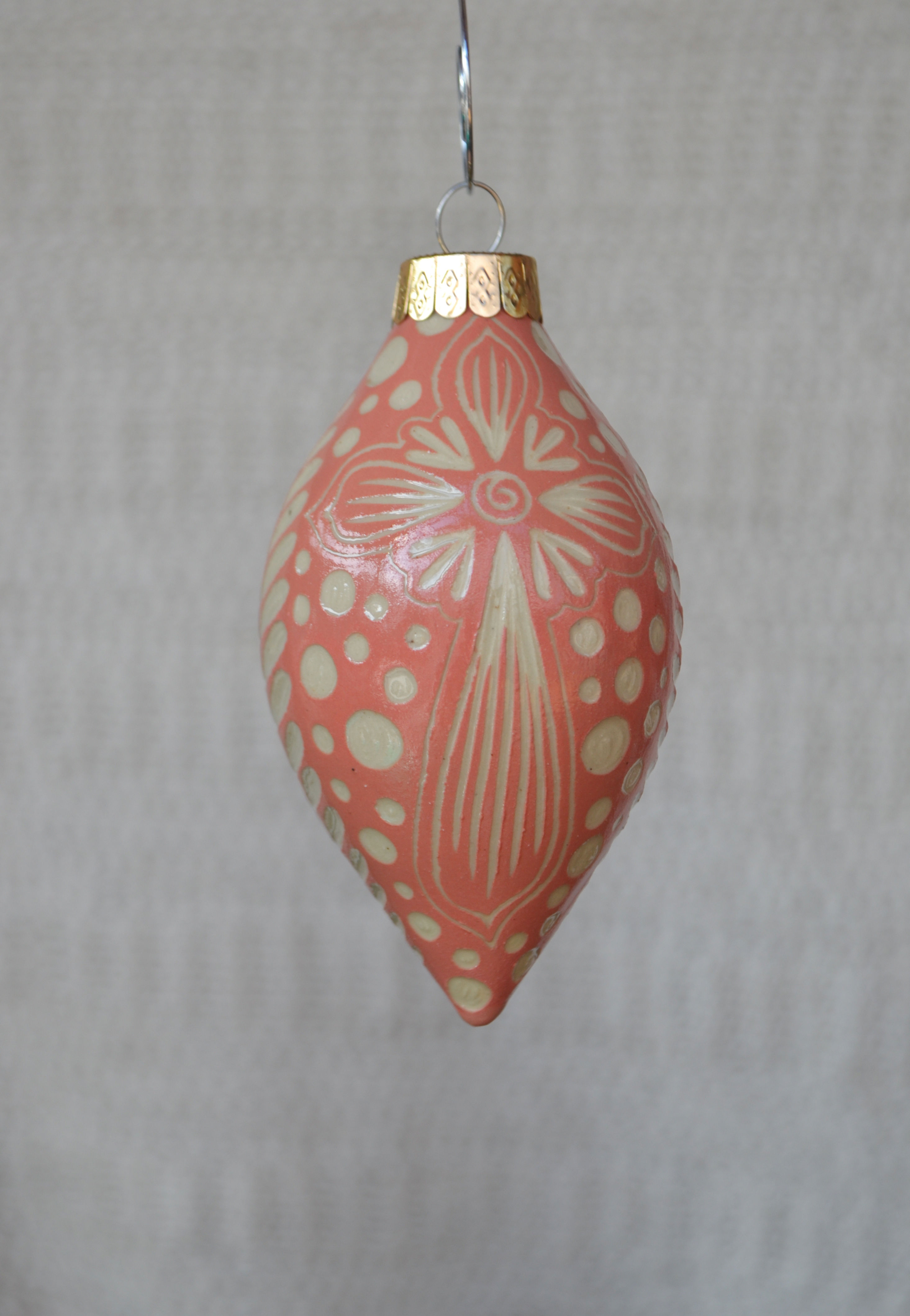 Coral Cross Ornament