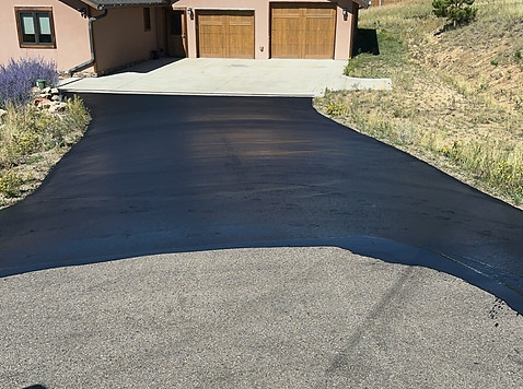Before Asphalt Sealcoating and Crack Fill, Client 2