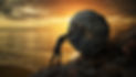 Business man pushing large stone up to hill , Business heavy tasks and problems concept..j