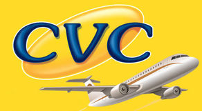 Avião esímbolo da empresa CVC