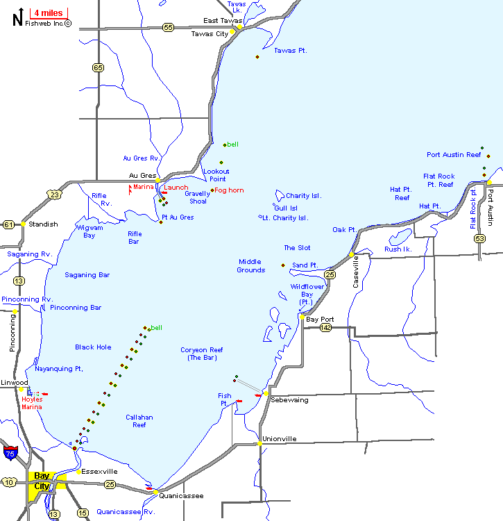 Saginaw Bay Fishing Hot Spots