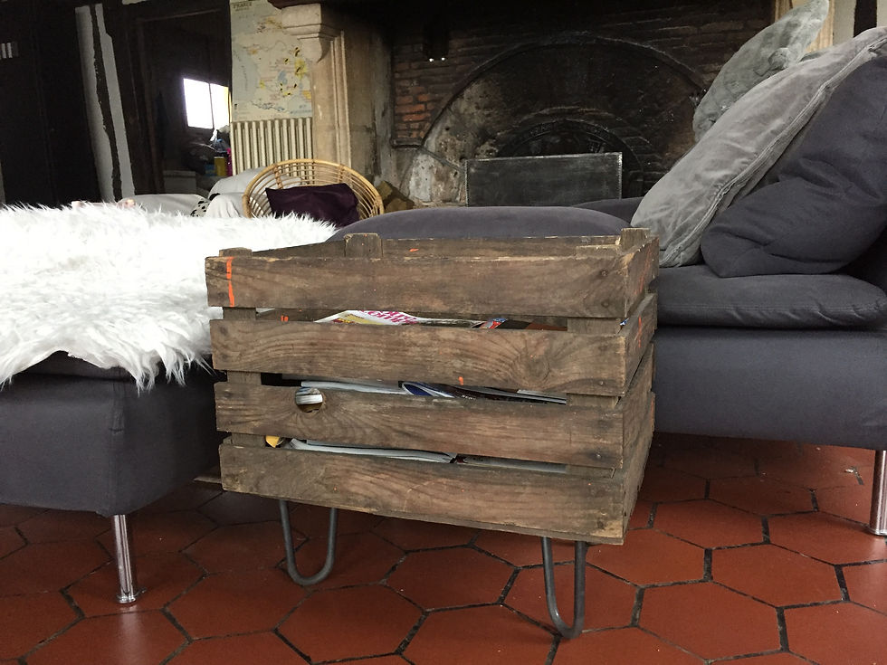 Miniature : Table basse en bois recyclé, pieds en métal, canapé, LOT DE 4 BOUCHONS PLASTIQUE DE TUBE CARRE 40X40, intérieur, la boutique du métal