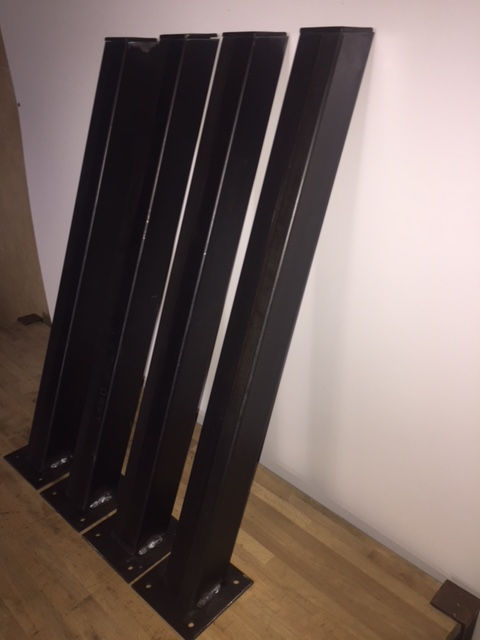 Miniature : LOT DE 2 HAIRPIN LEGS DEUX BRANCHES PLAT DE 20 MM HAUTEUR 25 CMS, en vente la boutique du métal.