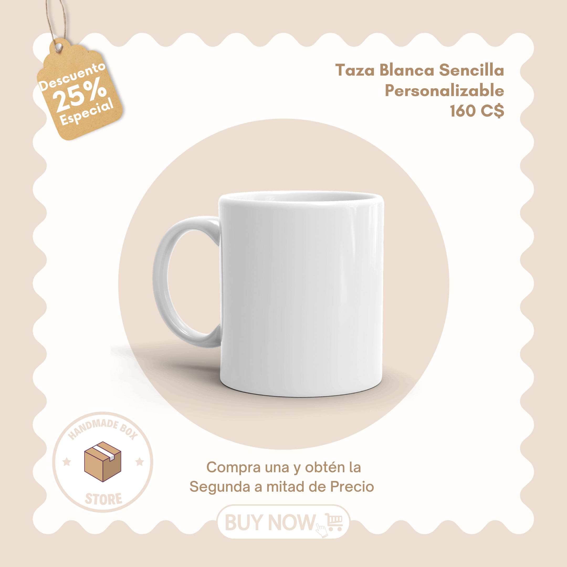 Taza Blanca Sencilla 