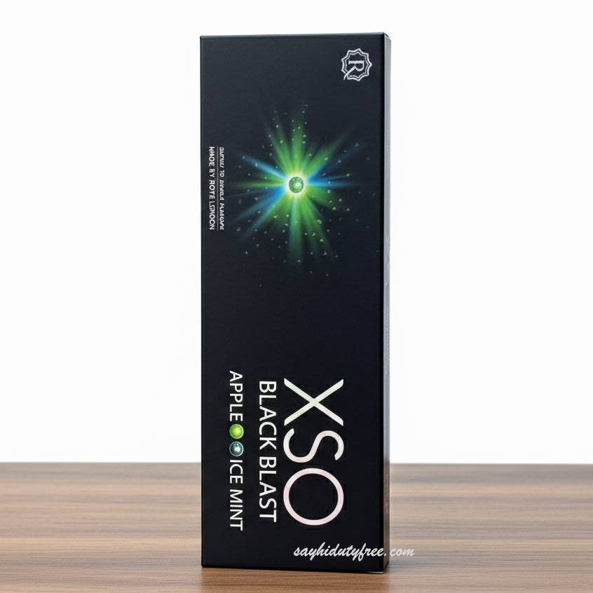 ภาพขนาดย่อ: บุหรี่ XSO Black Blast Apple Ice Mint 2เม็ดบีบ (1 คอตตอน)