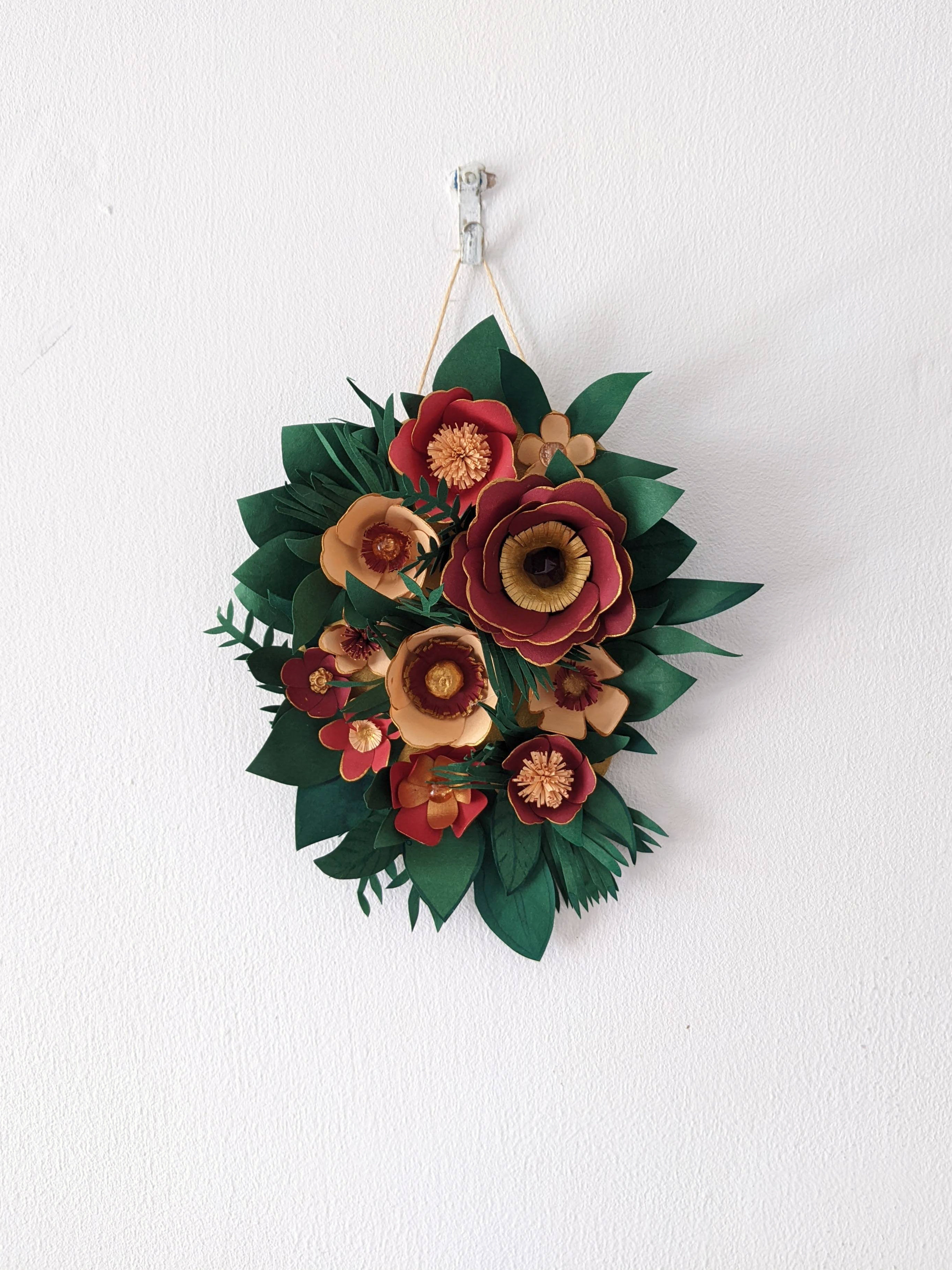Flowers, Flowers on the Wall - 3D paper art