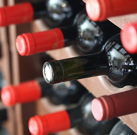 Wine Rack with full bottles