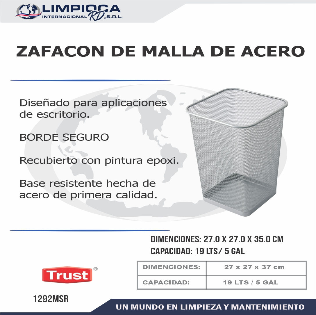 ZAFACON METALICO RECTAGULAR 19L - 5GL