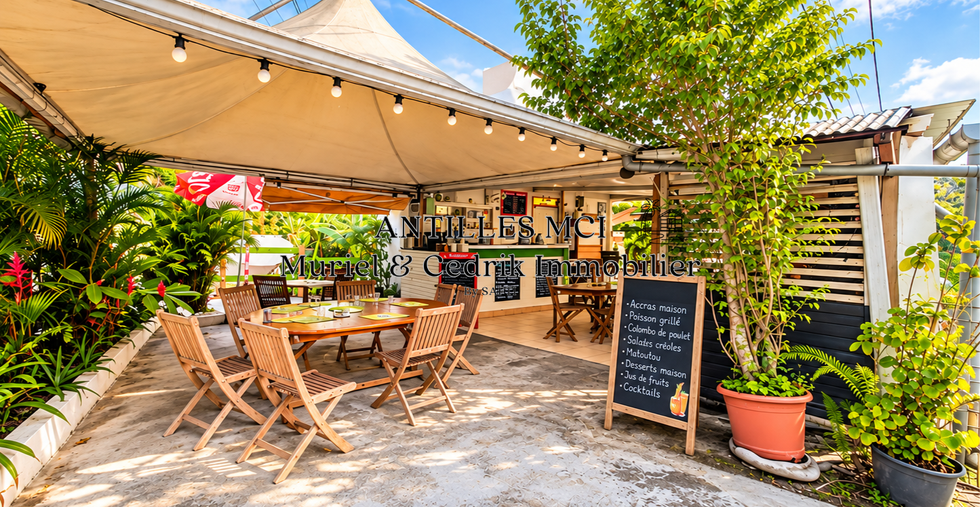 Terrasse extérieure d'un restaurant à vendre à Sainte-Luce Martinique – Antilles MCI